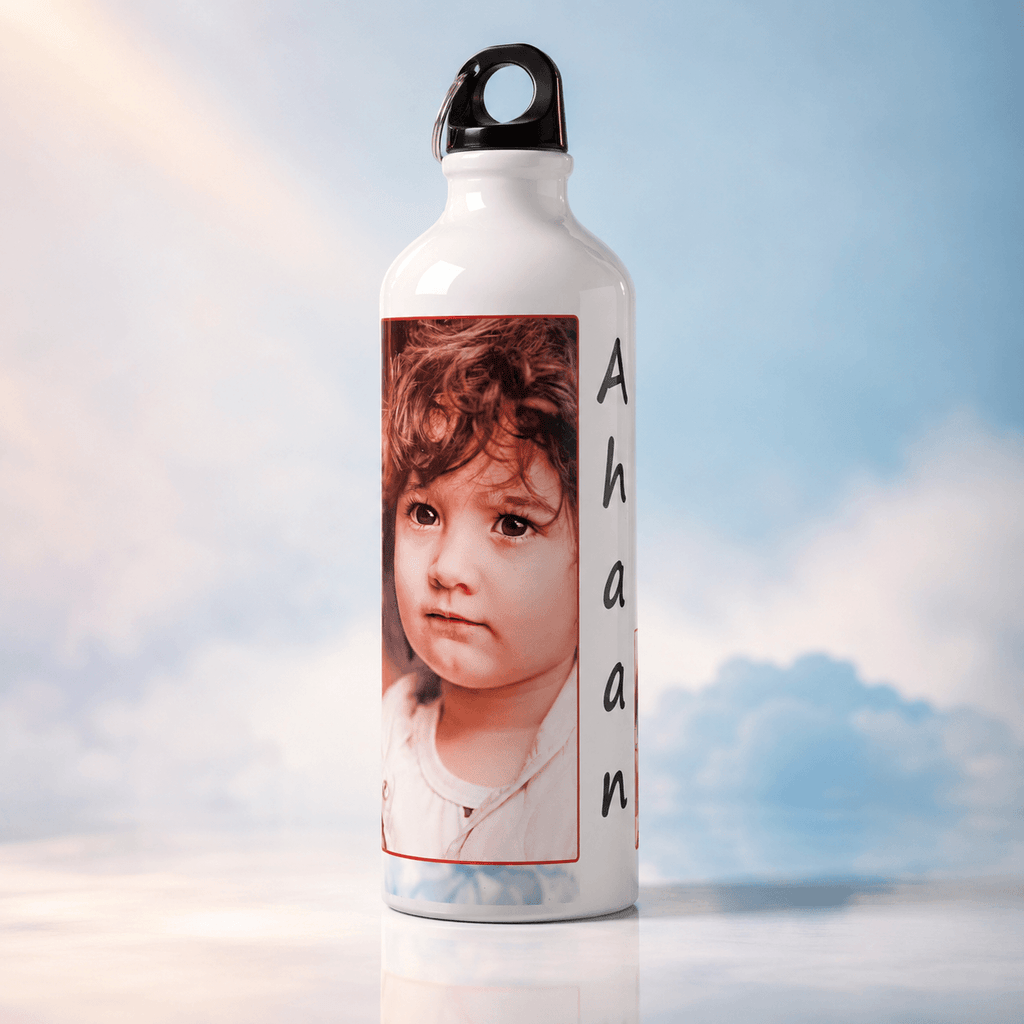 Personalized Photo Sipper Bottle 750ml | Custom Name & Photo Print | Kids Water Bottle