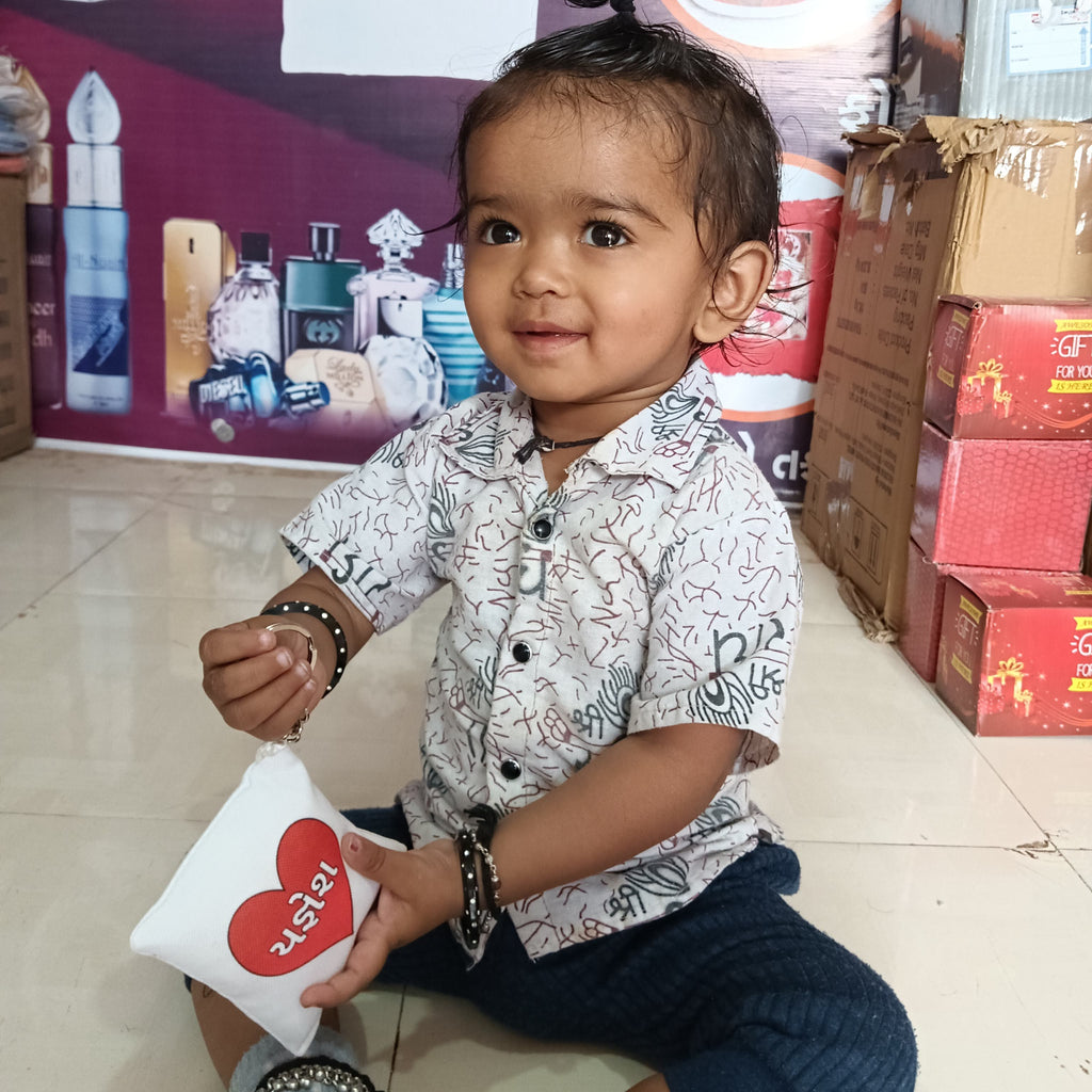 Personalised Pillow Keychain | Photo + Naam | Kids Gift